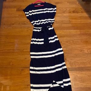 Super cute Navy and white striped dress.